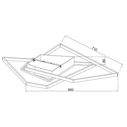 Ondaluce - Plafonieră LED dimmabilă GALAXY LED/90W/230V, aurie