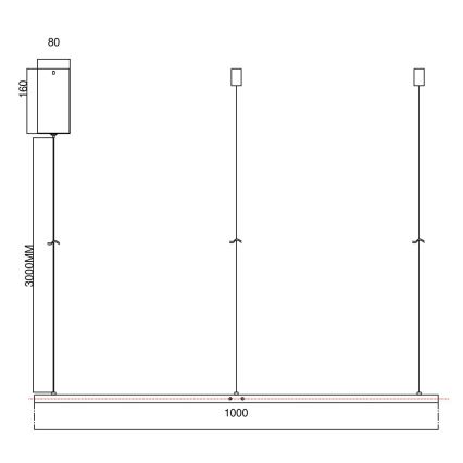 Ondaluce SOEL Lustru LED dimabil, suspendat pe cablu, LED/47W/230V, Ø 100 cm, auriu