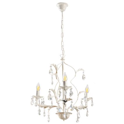 ONLI - Candelabru TERESA cu lanț, 3x E14, 6W, 230V, alb