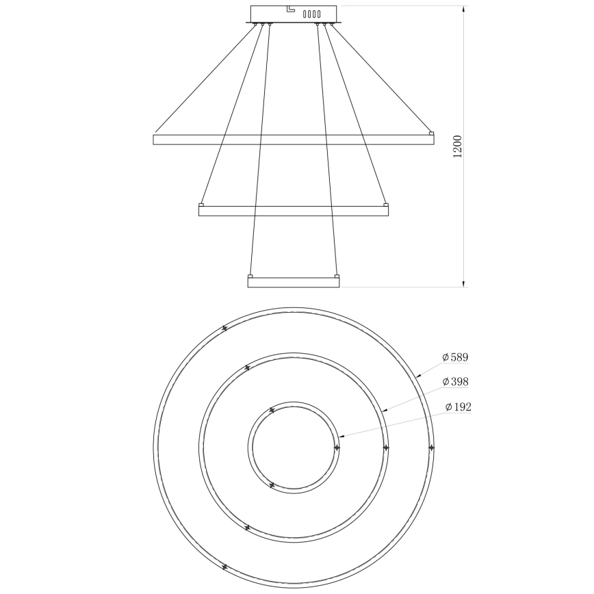 ONLI - corp de iluminat suspendat NOELIA LED/40W/230V, auriu