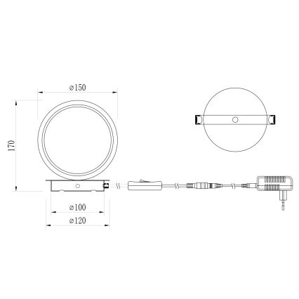 ONLI - Lampă de birou NOELIA LED, 4W/230V, 17 cm, aurie