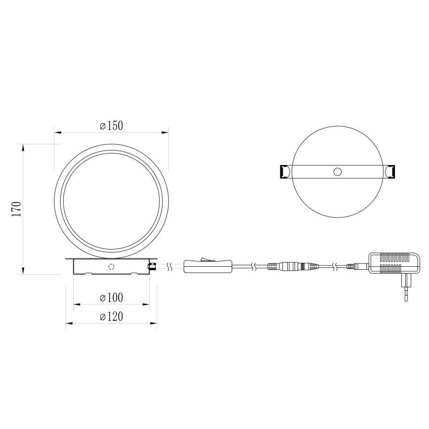 ONLI - Lampă de birou NOELIA LED, 4W/230V, 17 cm, aurie