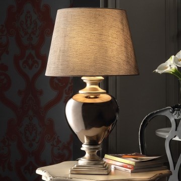 ONLI - Lampă de masă AMADEUS 1xE27/15W/230V gri