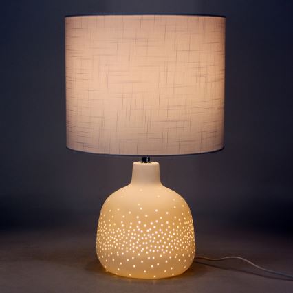 ONLI - Lampă de masă ELUMA 2xE27/15W/230V 48 cm albă