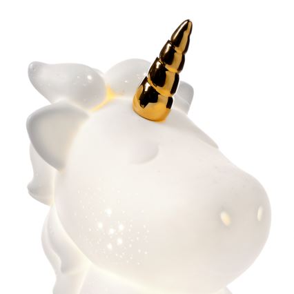 ONLI - Lampă de masă PORCELLANA 1xE14/6W/230V 23,5 cm unicorn