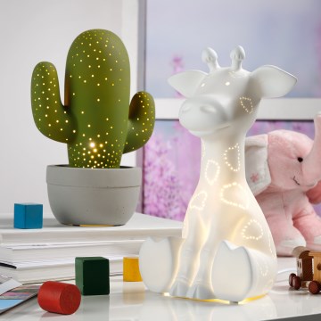 ONLI - Lampă de masă PORCELLANA 1xE14/6W/230V 27 cm cactus