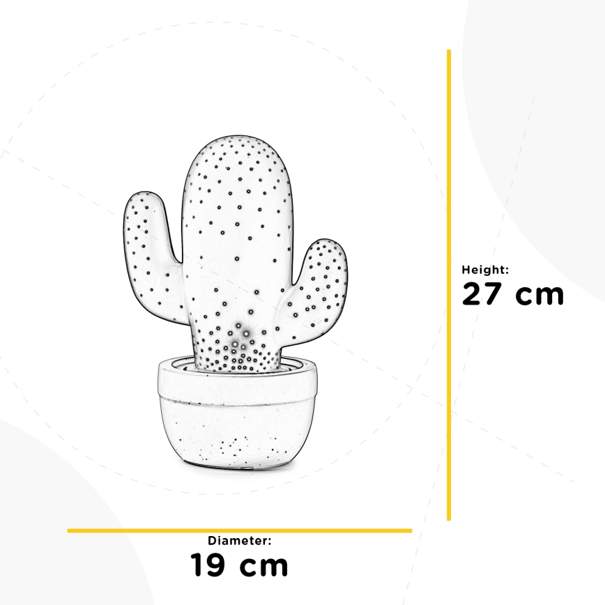 ONLI - Lampă de masă PORCELLANA 1xE14/6W/230V 27 cm cactus
