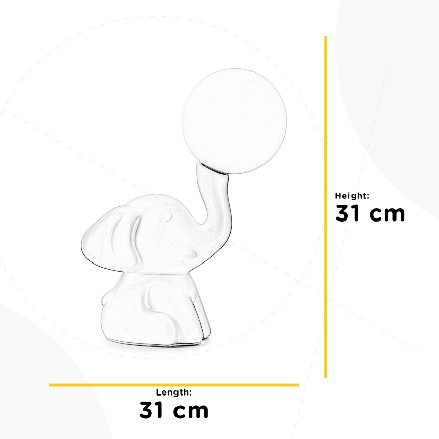 ONLI - Lampă de masă PORCELLANA 1xG9/6W/230V 31 cm elefant
