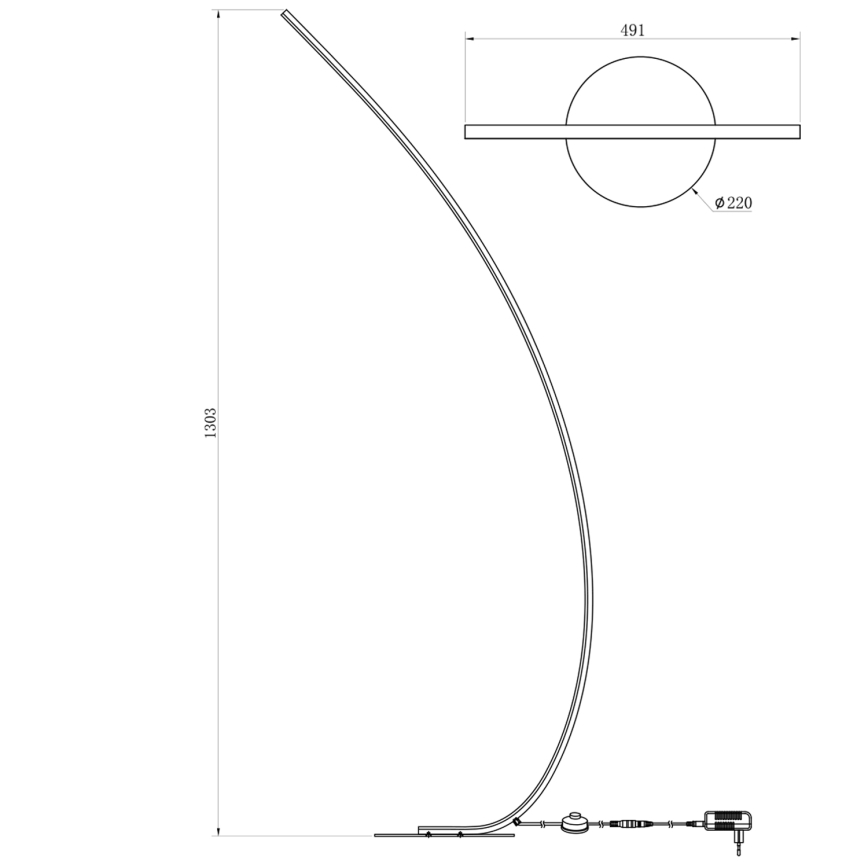 ONLI - Lampă de podea LED NOELIA, 23 W / 230 V, aurie