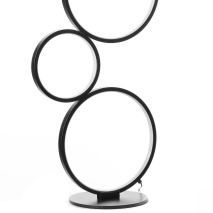 ONLI - Lampă de podea LED RINGS, 58 W, 230 V, 4000 K, neagră