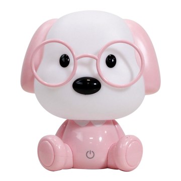 ONLI - Lampă de veghe LED reglabilă pentru copii PUPPIES, LED/3W/230V, 20 cm, câine/roz
