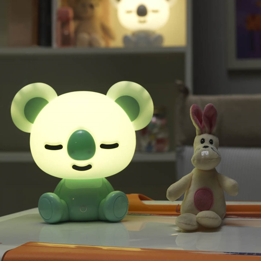 ONLI - Lampă de veghe LED dimabilă pentru copii PUPPIES LED/3W/230V 20 cm koala/verde