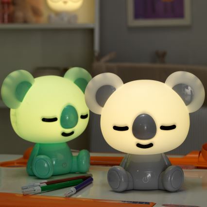 ONLI - Lampă de veghe LED dimabilă pentru copii PUPPIES LED/3W/230V 20 cm koala/verde