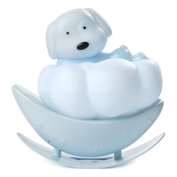 ONLI - Lampă de veghe LED reîncărcabilă pentru copii NUVOLINA LED/2,5W/5V 300 mAh, cu model de câine, culoare albastră