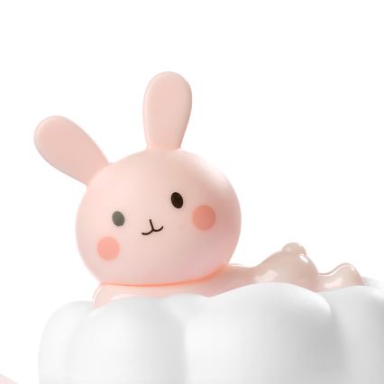 ONLI - Lumină de veghe LED reîncărcabilă pentru copii NUVOLINA LED/2,5W/5V 300 mAh iepuraș/roz
