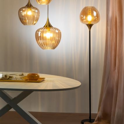 ONLI - Lampadar ELIDE 1xE27/15W/230V negru/cupru