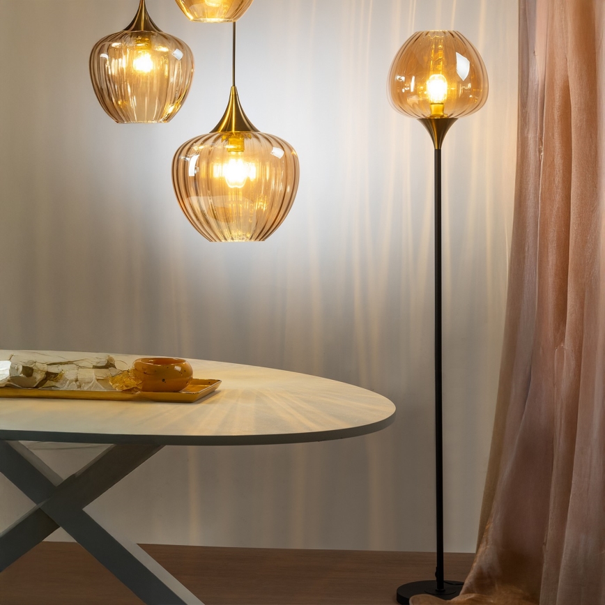 ONLI - Lampadar ELIDE 1xE27/15W/230V negru/cupru