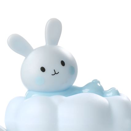 ONLI - Lampă de veghe LED reîncărcabilă pentru copii NUVOLINA LED/2,5W/5V 300 mAh iepuraș/albastru