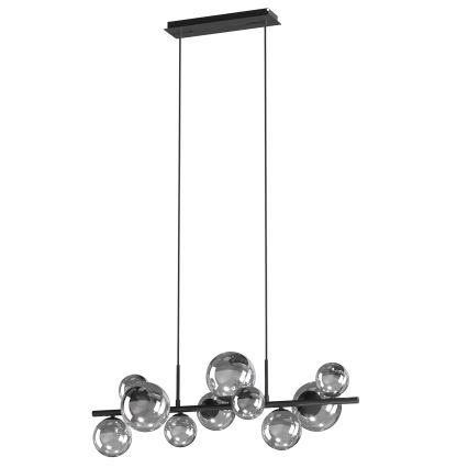 ONLI - Lustră cu cablu PALOMA 10xG9/3W/230V negru/fumuriu