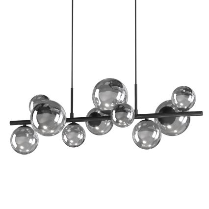 ONLI - Lustră cu cablu PALOMA 10xG9/3W/230V negru/fumuriu