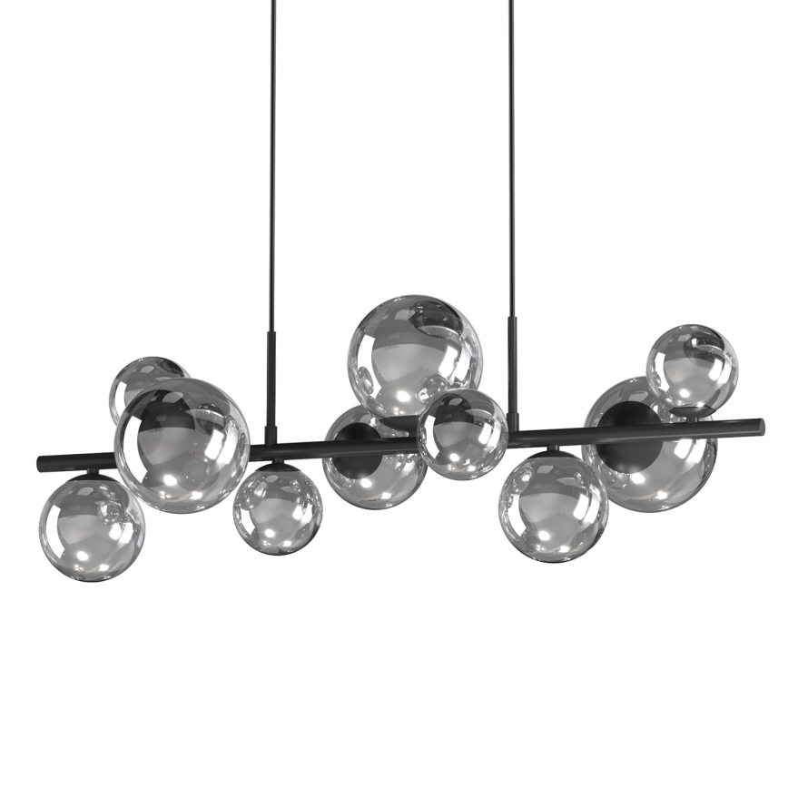 ONLI - Lustră cu cablu PALOMA 10xG9/3W/230V negru/fumuriu