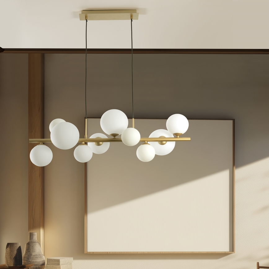 ONLI - Lustra suspendată pe cablu PALOMA 10xG9/3W/230V auriu