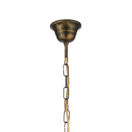 ONLI - Lustră suspendată pe lanț MILVIA, 5 x E14, 6W, 230V, bronz