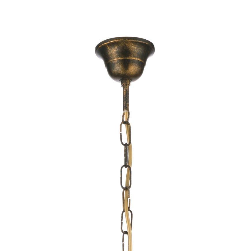 ONLI - Lustră suspendată pe lanț MILVIA, 5 x E14, 6W, 230V, bronz