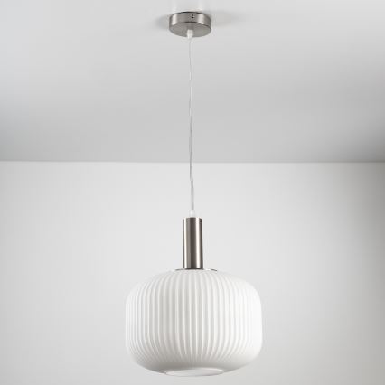 ONLI - Pendul cu cablu DOROTY, 1xE27/15W/230V, alb/crom lucios