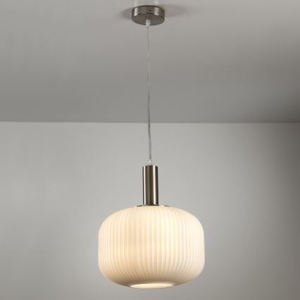 ONLI - Pendul cu cablu DOROTY, 1xE27/15W/230V, alb/crom lucios