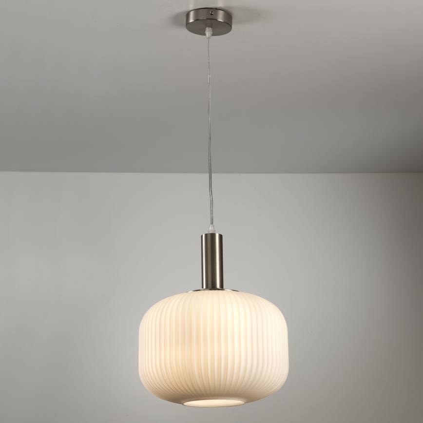 ONLI - Pendul cu cablu DOROTY, 1xE27/15W/230V, alb/crom lucios