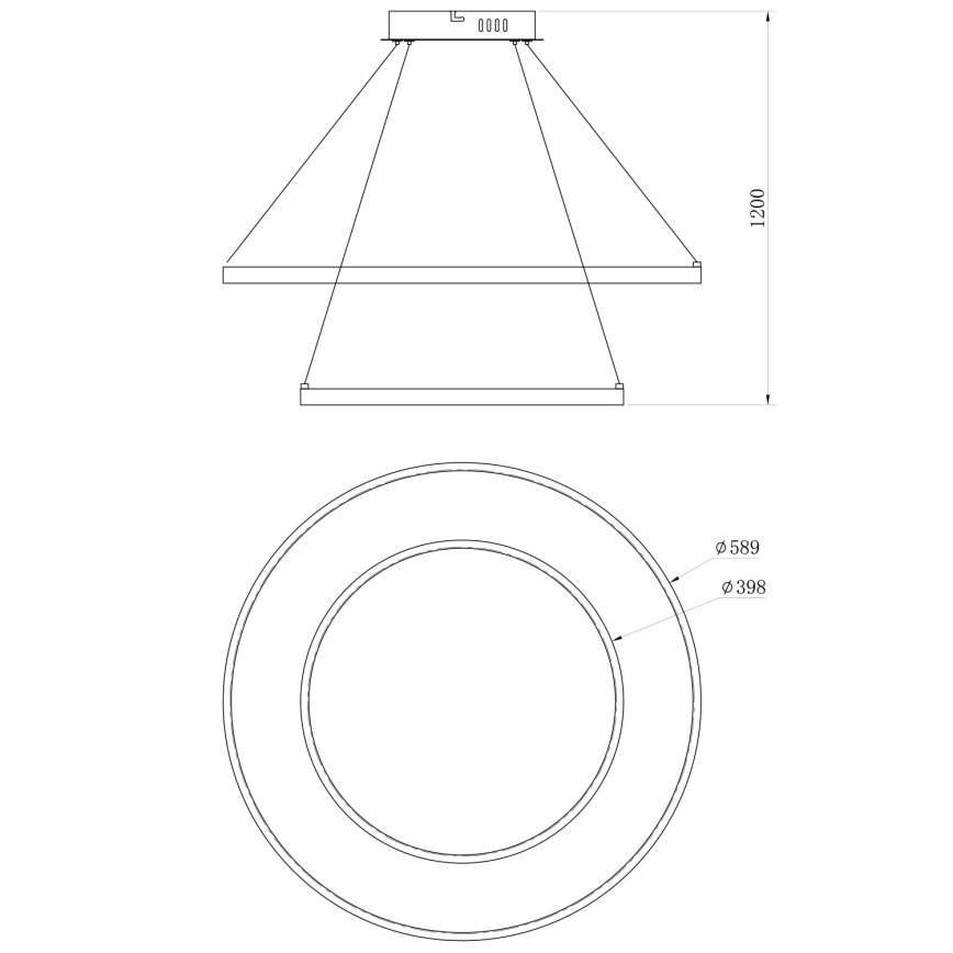 ONLI - Pendul LED pe cablu NOELIA, 30W/230V, negru