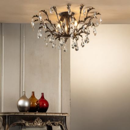 ONLI - Plafonieră TERESA 3xE14/6W/230V bronz