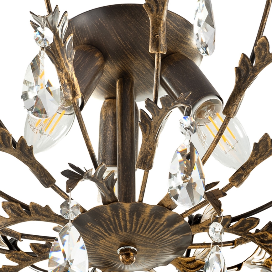 ONLI - Plafonieră TERESA 3xE14/6W/230V bronz