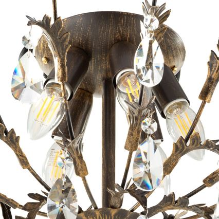 ONLI - Plafonieră TERESA 5xE14/6W/230V bronz