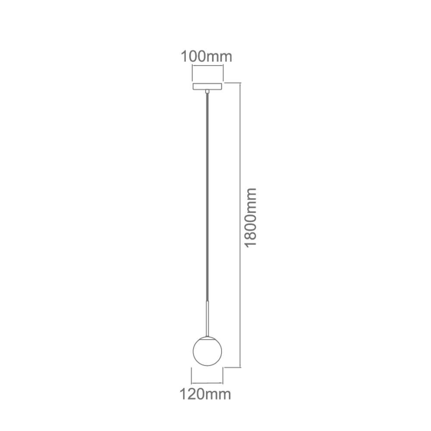 Open Design OR80087 - Lustră de baie suspendată pe cablu BAO 1xG9/8W/230V IP44 aurie