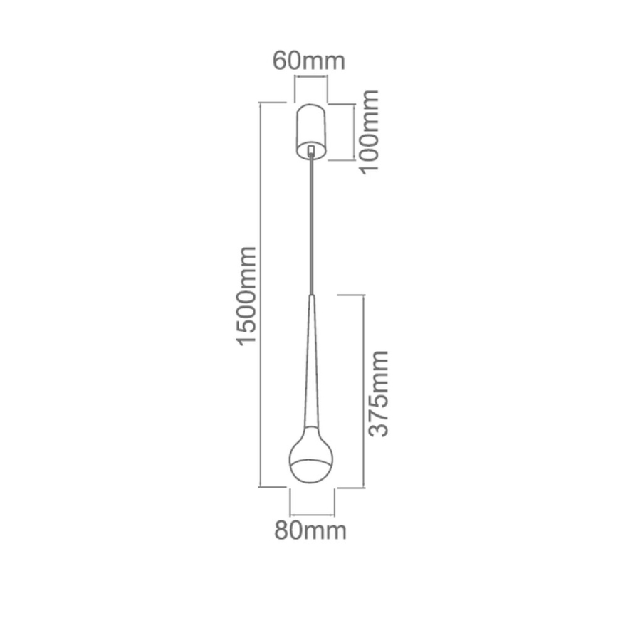 Open Design OR80247 - Lustră LED pe cablu CAPPI LED/5W/230V, negru