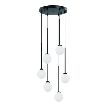 Open Design OR80636 - Lustră suspendată pe cablu OTA 6xG9/8W/230V neagră