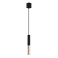 Open Design OR80827 - Lustră suspendată SLIMI pe cablu 1xG9/3,5W/230V negru/aur roz