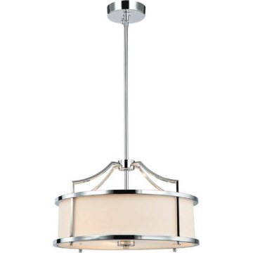 Open Design OR80865 - Lustră cu tijă STANZA, 3xE27/15W/230V, diametru 42 cm, crom lucios/alb