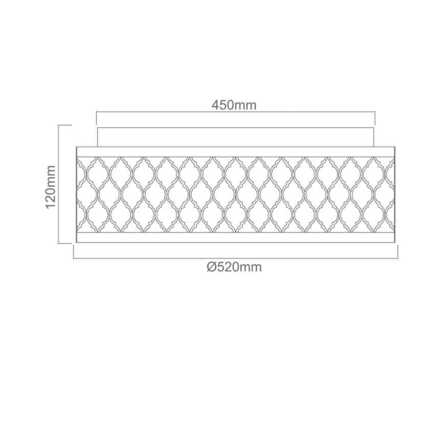 Open Design OR81008 - Plafonieră CAVALLI, 3xE27/15W/230V, Ø 52 cm, crom lucios