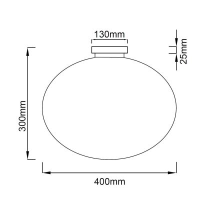 Open Design OR81169 - Plafonieră PALLA 1xE27/12W/230V Ø 40 cm, crom lucios
