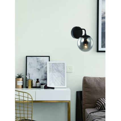 Open Design OR81411 - Lampă de perete BAO 1xE27/8W/230V negru/gri fumuriu