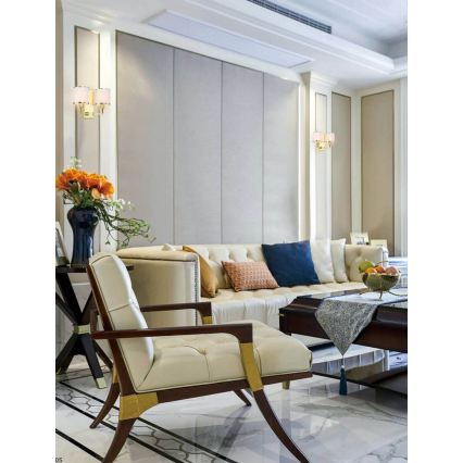 Open Design OR81503 - Aplica de perete CASA 2xE14/12W/230V alamă/crem