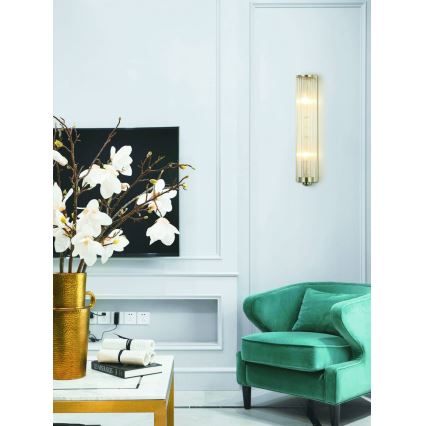 Open Design OR81572 - Aplică de perete FIATTO 2xE14/12W/230V alamă