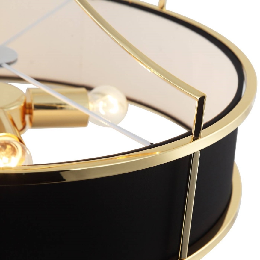 Open Design OR84146 - Lustră pe tijă STANZA 4xE27/15W/230V, diam. 55 cm, auriu/negru