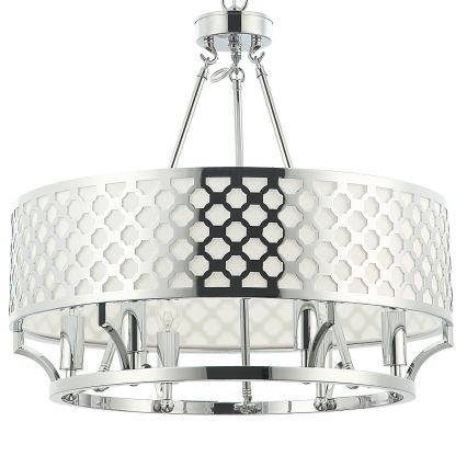 Open Design OR84375 - Lustru suspendat pe lanț VERNO 6xE14/12W/230V Ø 55 cm crom lucios