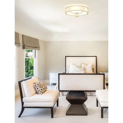 Open Design OR84436 - Lampă de tavan STESSO, 4xE27/12W/230V, Ø 65 cm, alamă/albă