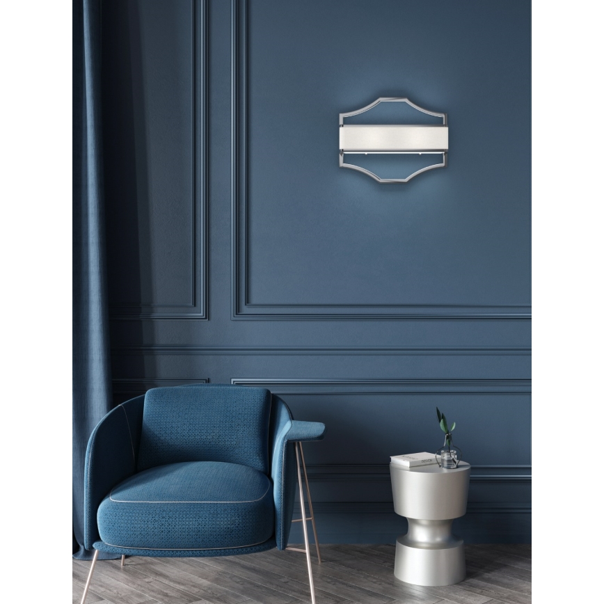 Open Design OR84504 - Aplica de perete GERDO, 2xE14, 12W, 230V, crom lucios/alb