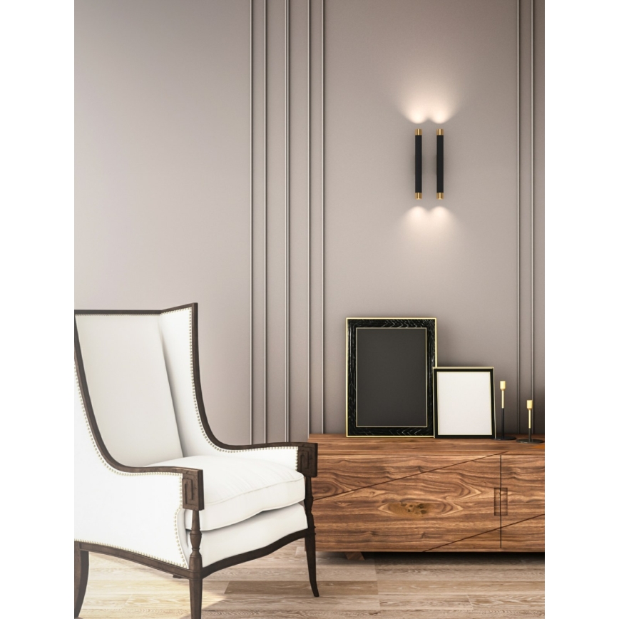Open Design OR84573 - Aplica de perete Q 2xG9/3,5W/230V negru/auriu